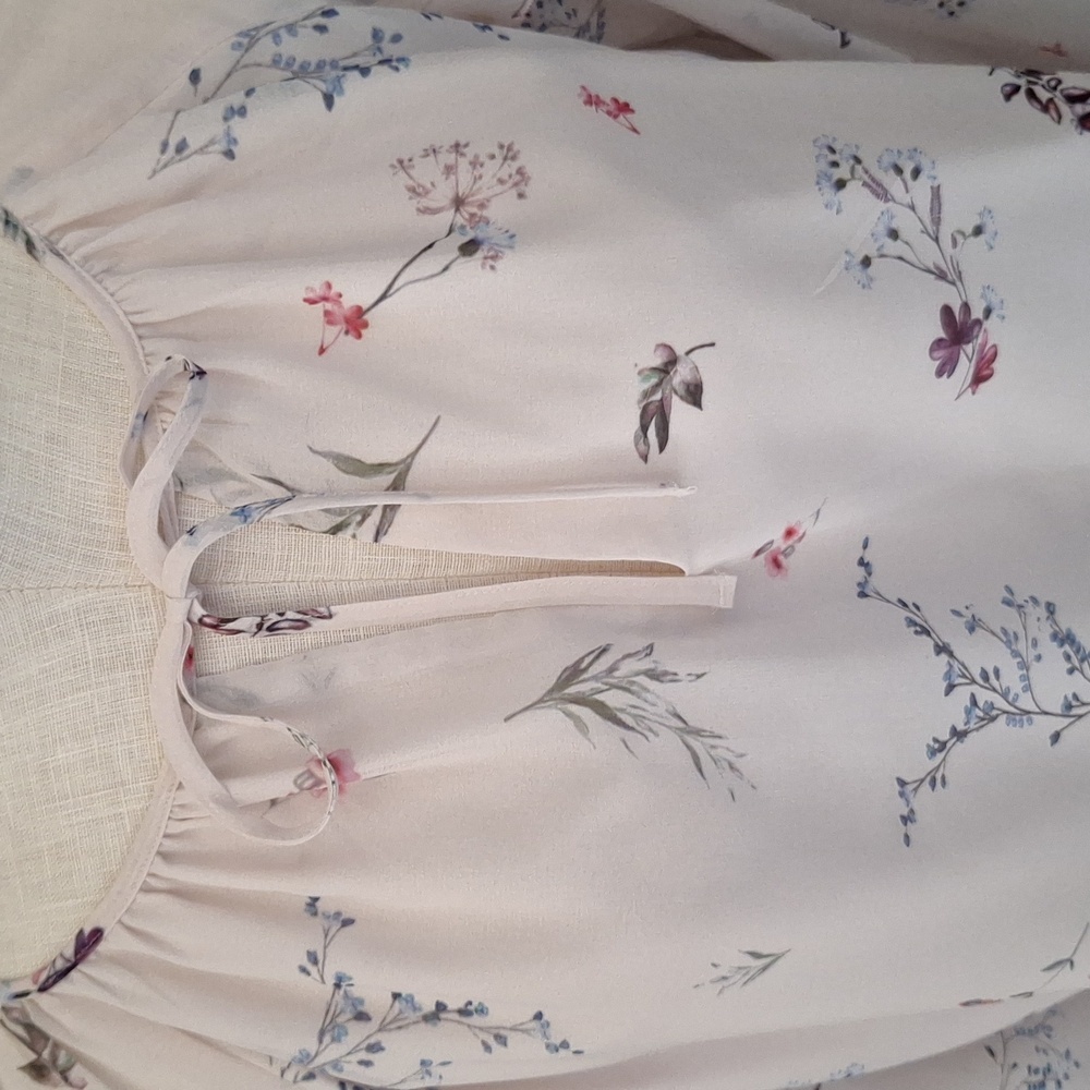St. Tropez West Chiffon Blouse Peasant Style - Picture 3 of 8